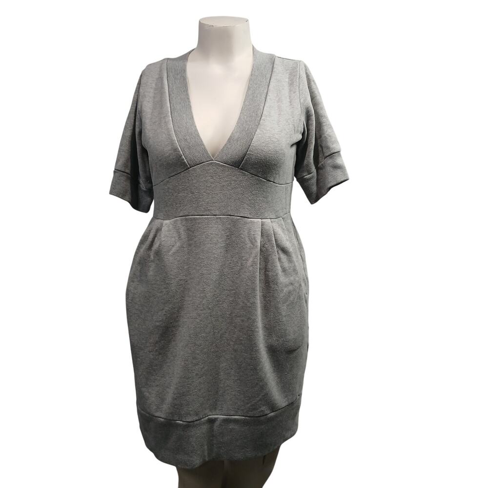 Victoria Secret Plush & Lush Gray Sweatshirt Mini Dress Pockets Large